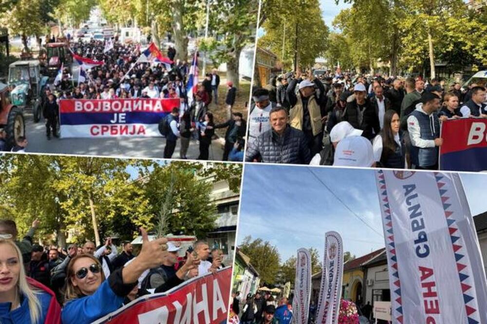 Omladina krenula peške ka Novom Sadu: Idu na skup "Ujedinjene Srbije", poručuju "Vojvodina je Srbija"