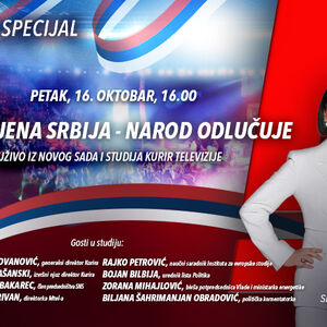 KURIR SPECIJAL &ldquo;UJEDINJENA SRBIJA &ndash; NAROD ODLUČUJE&rdquo;:uživo iz Novog Sada i studija Kurir TV &ndash; petak, 16. oktobar