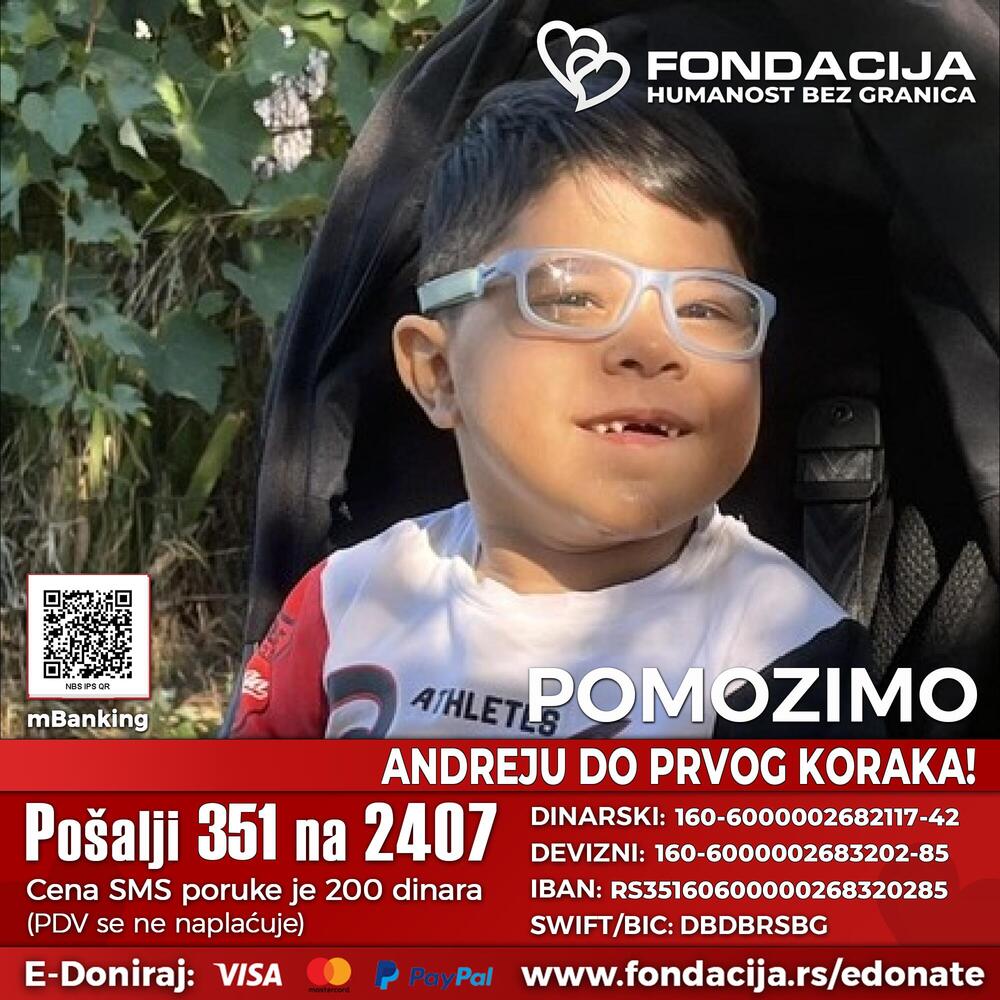 Andrej (4) je rođen kao zdrava beba, ali se njegov razvoj ne odvija kao kod vršnjaka: Pomozimo mu da napreduje