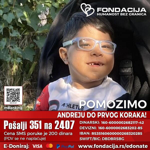 Andrej (4) je rođen kao zdrava beba, ali se njegov razvoj ne odvija kao kod vršnjaka: Pomozimo mu da napreduje