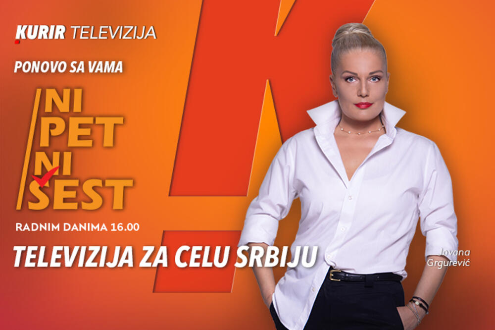 EMISIJA &ldquo;NI 5 NI 6&rdquo; I JOVANA GRGUREVIĆ PONOVO NA KURIR TELEVIZIJI - od ponedeljka, 2. novembra, svakog radnog dana