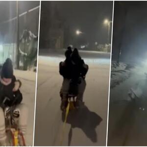 TREBALO DA IM "ČUVA LEĐA", A ON IH PREGAZIO NASRED PUTA: Jeziv snimak "sankanja" u Kraljevu otvara mnoga pitanja, evo šta kaže vozač! (UZNEMIRUJUĆI VIDEO)