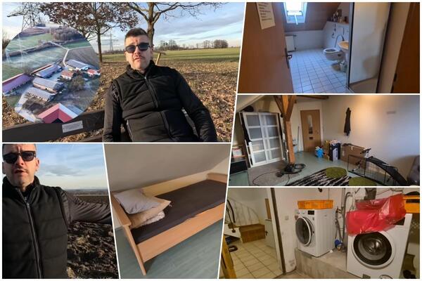 "EVO, VIDITE, NALAZIM SE USRED NIČEGA A SOBU PLAĆAM 550 EVRA" Gastarbajter pokazao zajednički WC, kujnu i krevet zbog kog spava na podu: I tepsiju mi neko ukrao